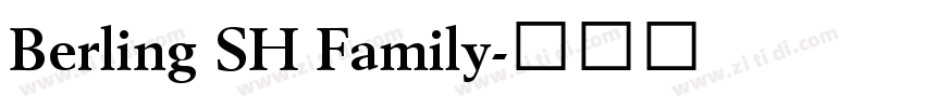 Berling SH Family字体转换